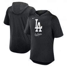Los Angeles Dodgers Nike Black Tri-Blend Hoodie T-Shirt