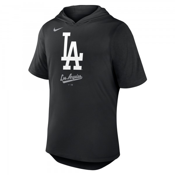 Los Angeles Dodgers Nike Black Tri-Blend Hoodie T-Shirt