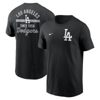 Los Angeles Dodgers Nike Black 2-Hit T-Shirt