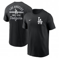 Los Angeles Dodgers Nike Black 2-Hit T-Shirt
