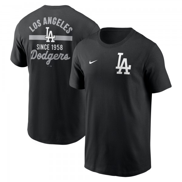 Los Angeles Dodgers Nike Black 2-Hit T-Shirt