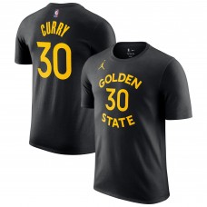 Golden State Warriors Stephen Curry Jordan Brand Black Statement Edition Name & Number T-Shirt