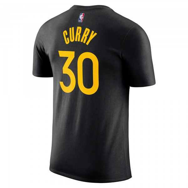 Golden State Warriors Stephen Curry Jordan Brand Black Statement Edition Name & Number T-Shirt