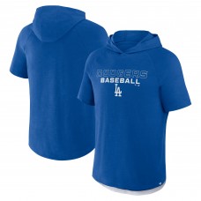 Los Angeles Dodgers Fanatics Royal Clubhouse Optimal Play Raglan Hoodie T-Shirt