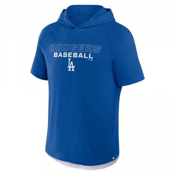 Los Angeles Dodgers Fanatics Royal Clubhouse Optimal Play Raglan Hoodie T-Shirt
