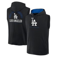 Los Angeles Dodgers Fanatics Black Fire Speed Sleeveless Pullover Hoodie