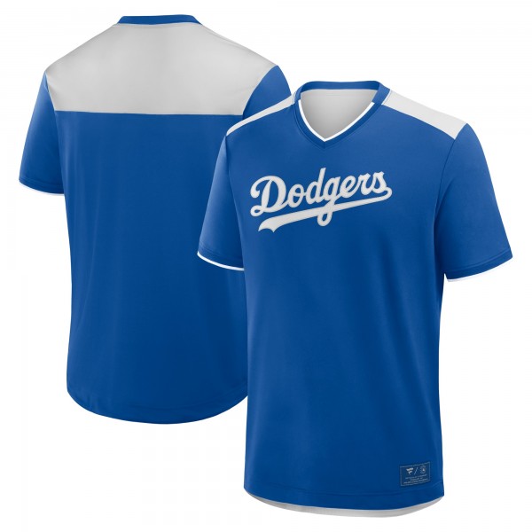 Los Angeles Dodgers Fanatics Royal Walk Off V-Neck T-Shirt
