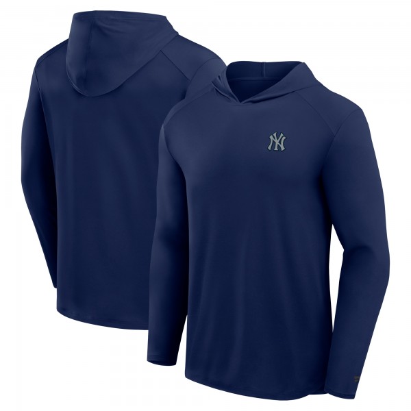 New York Yankees Fanatics Navy Front Office Power Mono Long Sleeve Hoodie T-Shirt