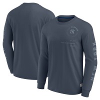 New York Yankees Fanatics Blue Elements Future Ground Tonal Info Long Sleeve T-Shirt