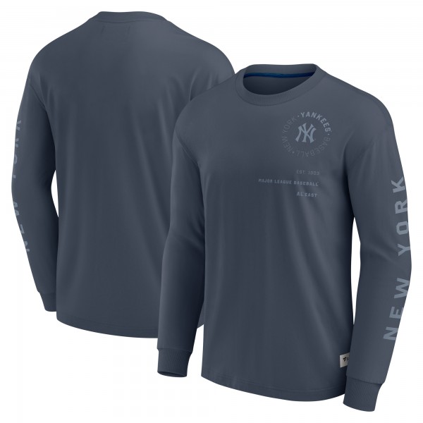 New York Yankees Fanatics Blue Elements Future Ground Tonal Info Long Sleeve T-Shirt
