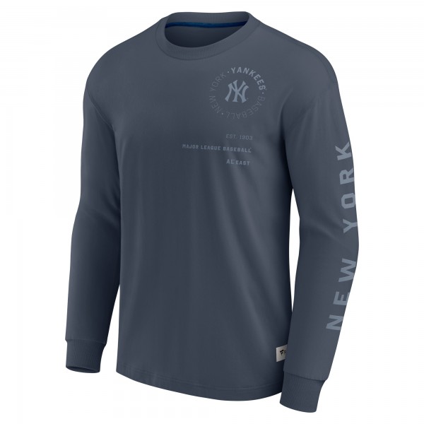 New York Yankees Fanatics Blue Elements Future Ground Tonal Info Long Sleeve T-Shirt