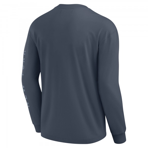 New York Yankees Fanatics Blue Elements Future Ground Tonal Info Long Sleeve T-Shirt