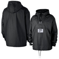 Толстовка Brooklyn Nets Nike Black Courtside Premium Club Anorak Quarter-Zip Jacket
