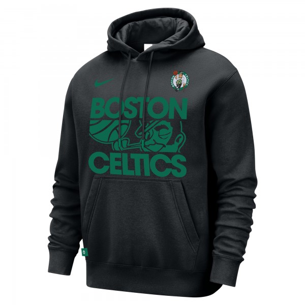 Boston Celtics Nike Black Courtside Club Pullover Hoodie
