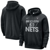 Толстовка Brooklyn Nets Nike Black Courtside Club