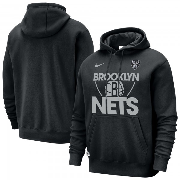 Толстовка Brooklyn Nets Nike Black Courtside Club