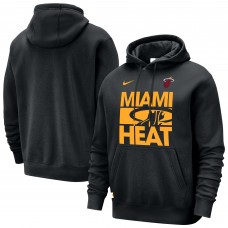 Толстовка Miami Heat Nike Black Courtside Club