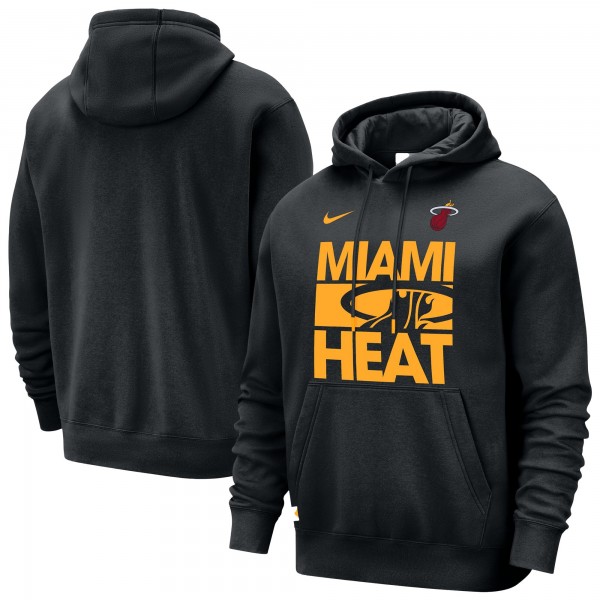 Толстовка Miami Heat Nike Black Courtside Club
