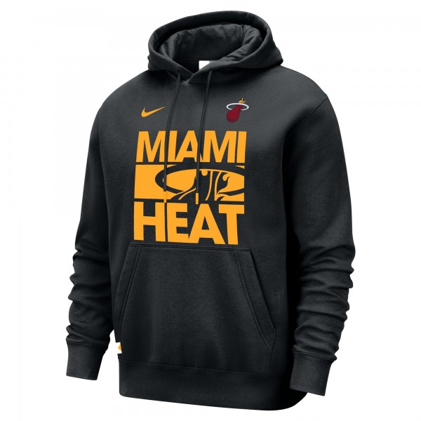 Толстовка Miami Heat Nike Black Courtside Club