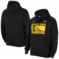 Golden State Warriors Nike Black Courtside Club Pullover Hoodie