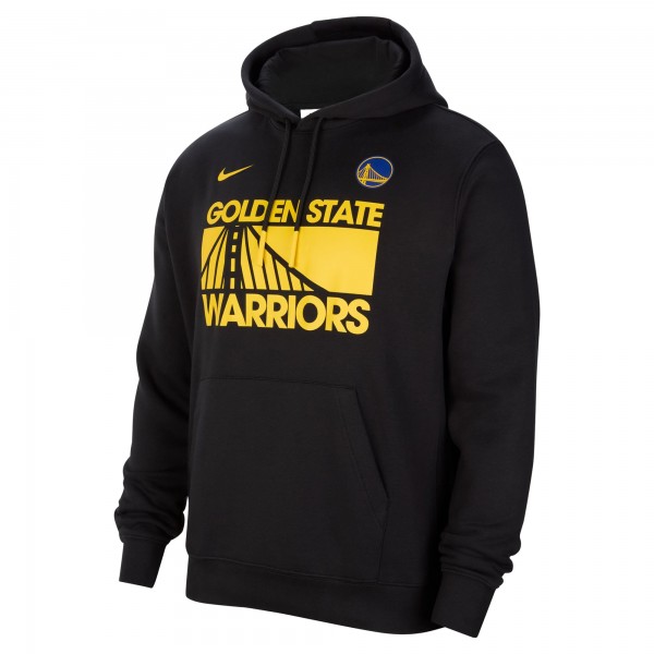 Golden State Warriors Nike Black Courtside Club Pullover Hoodie