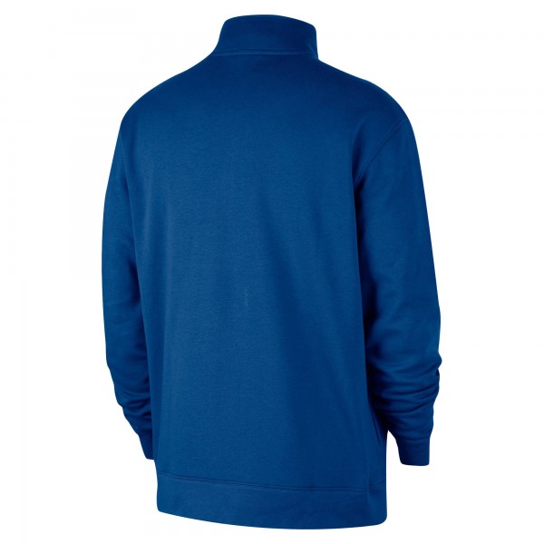 Philadelphia 76ers Nike Blue Courtside Club Half-Zip Jacket