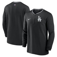 Los Angeles Dodgers Nike Black Authentic Collection Performance Half-Zip Top