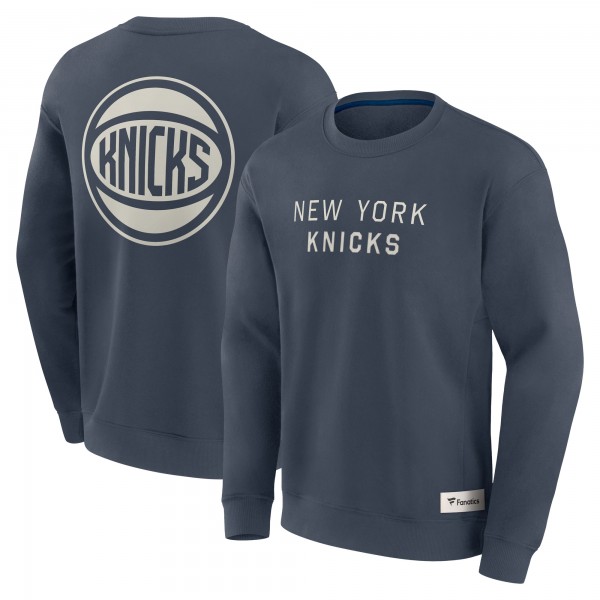 New York Knicks Fanatics Blue Elements Future Ground Lettering Pullover Sweatshirt