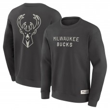 Milwaukee Bucks Fanatics Gray Elements Future Ground Lettering Pullover Sweatshirt