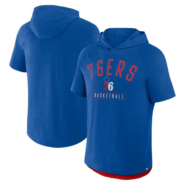 Philadelphia 76ers Fanatics Royal Pass Legend Raglan Hoodie T-Shirt