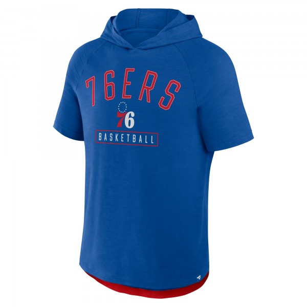 Philadelphia 76ers Fanatics Royal Pass Legend Raglan Hoodie T-Shirt