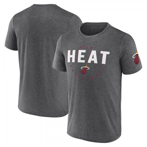 Футболка Miami Heat Heather Charcoal Block Practice Performance