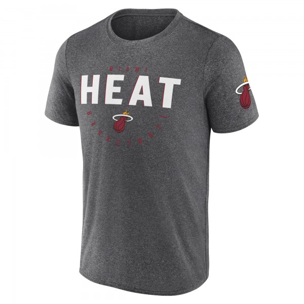 Футболка Miami Heat Heather Charcoal Block Practice Performance