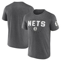 Футболка Brooklyn Nets Heather Charcoal Block Practice Performance