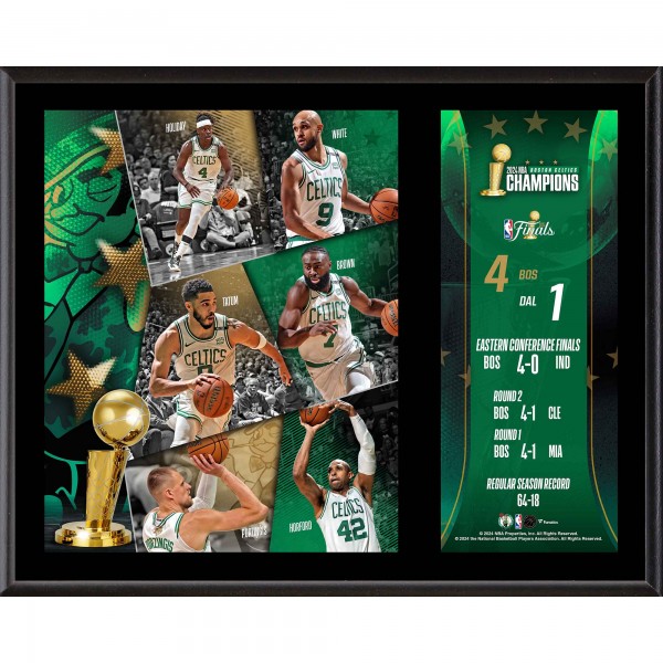 Boston Celtics Fanatics Authentic 12 x 15 2024 NBA Finals Champions Team Sublimated Plaque