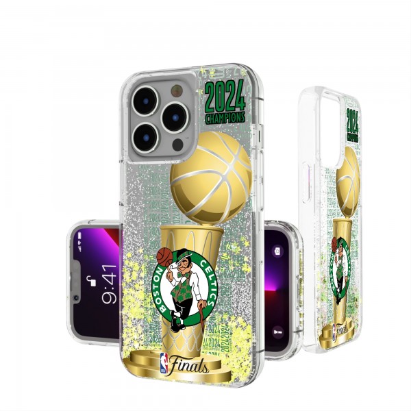 Boston Celtics Keyscaper 2024 NBA Finals Champions iPhone Glitter Case