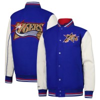 Подростковая Philadelphia 76ers Mitchell & Ness Royal Full-Snap Varsity Jacket