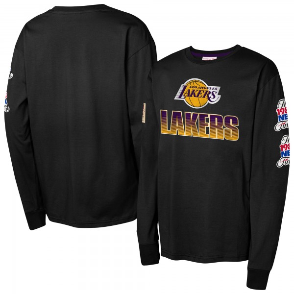 Футболка с длинным рукавом Los Angeles Lakers Mitchell & Ness Youth Hardwood Classics All Over - Black