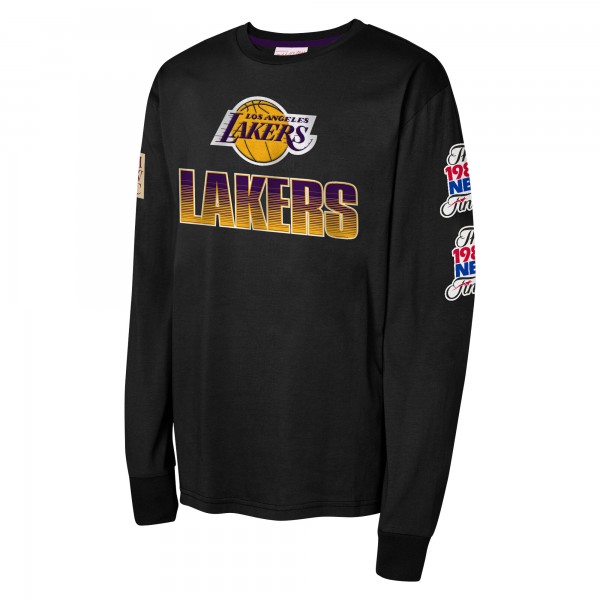 Футболка с длинным рукавом Los Angeles Lakers Mitchell & Ness Youth Hardwood Classics All Over - Black