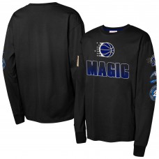 Футболка с длинным рукавом Подростковая Orlando Magic Mitchell & Ness Black Hardwood Classics All Over