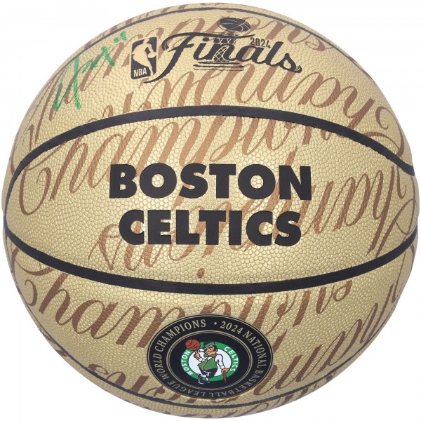 Мяч Jrue Holiday Boston Celtics Autographed Fanatics Authentic 2024 NBA Finals Champions Wilson Collector's Edition