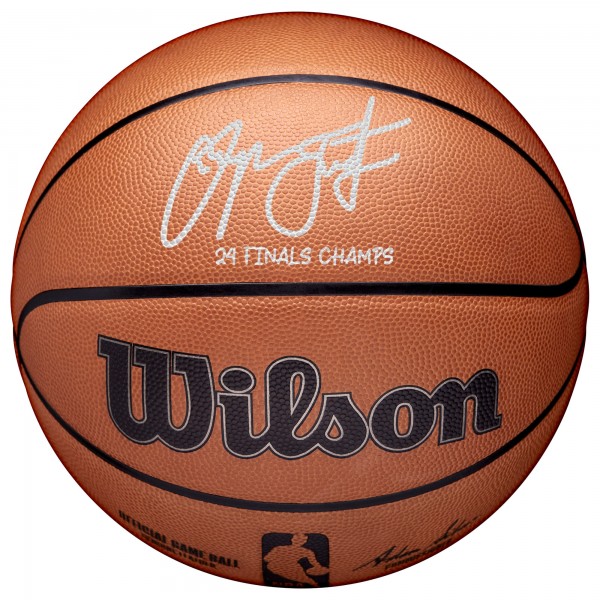 Jayson Tatum Boston Celtics Autographed Authentic 2024 NBA Finals Champions Wilson Official Game Basketball with 24 Finals Champs Inscription