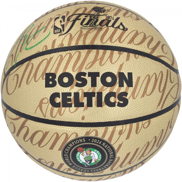 Мяч Jayson Tatum Boston Celtics Autographed Fanatics Authentic 2024 NBA Finals Champions Wilson Collector's Edition