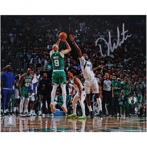 Derrick White Boston Celtics Autographed Fanatics Authentic 8 x 10 2024 NBA Finals Champions Action Photograph