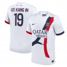 Игровая джерси Lee Kang In Paris Saint-Germain Nike 2024/25 Away Replica Player - White