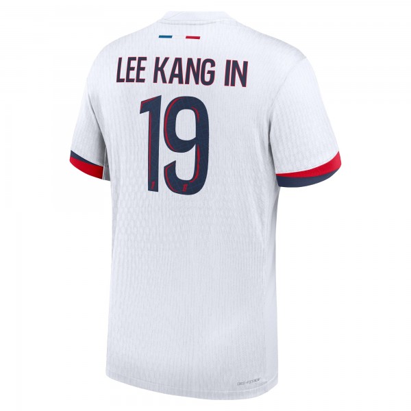 Игровая джерси Lee Kang In Paris Saint-Germain Nike 2024/25 Away Replica Player - White