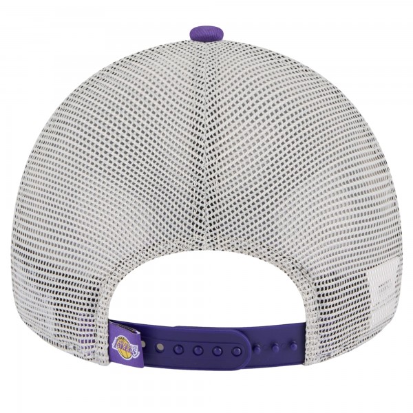 Бейсболка Los Angeles Lakers New Era Youth Victory Grove Vintage Sneaker Trucker 9FORTY - Purple