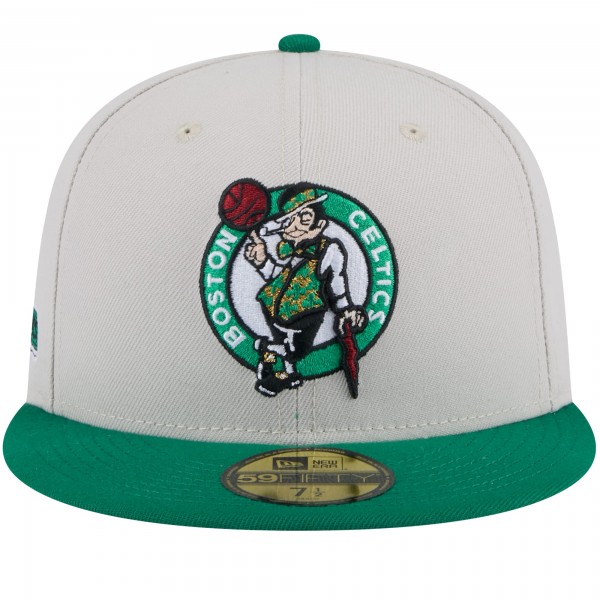 Бейсболка Boston Celtics New Era Victory Grove Vintage Sidepatch Sneaker 59FIFTY - Stone