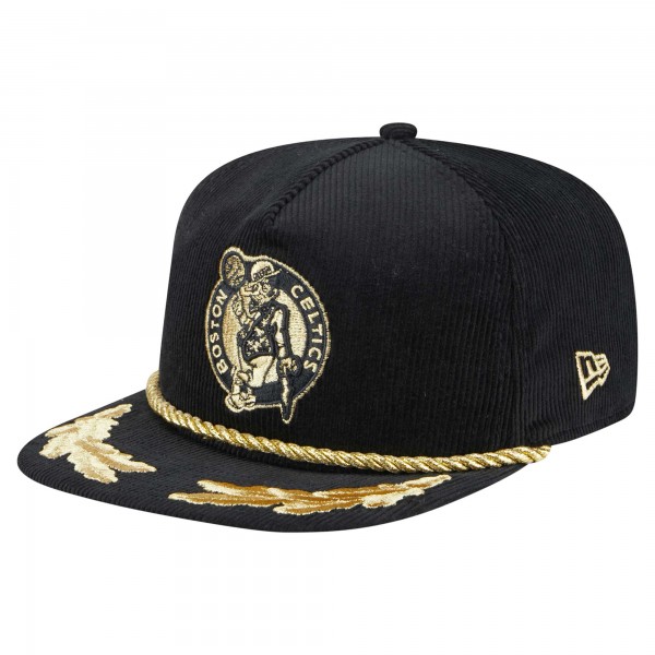 Бейсболка Boston Celtics New Era Corduroy Gold Leaf Golfer - Black