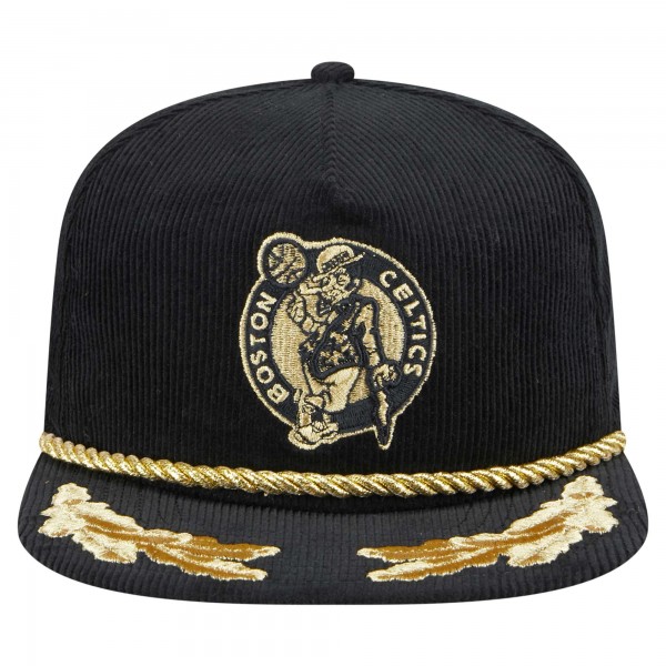 Бейсболка Boston Celtics New Era Corduroy Gold Leaf Golfer - Black